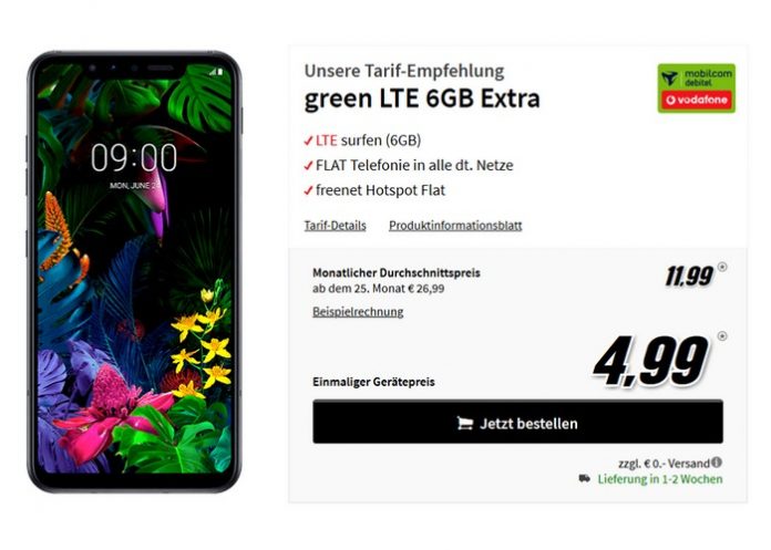 Vodafone green LTE + LG G8s ThinQ